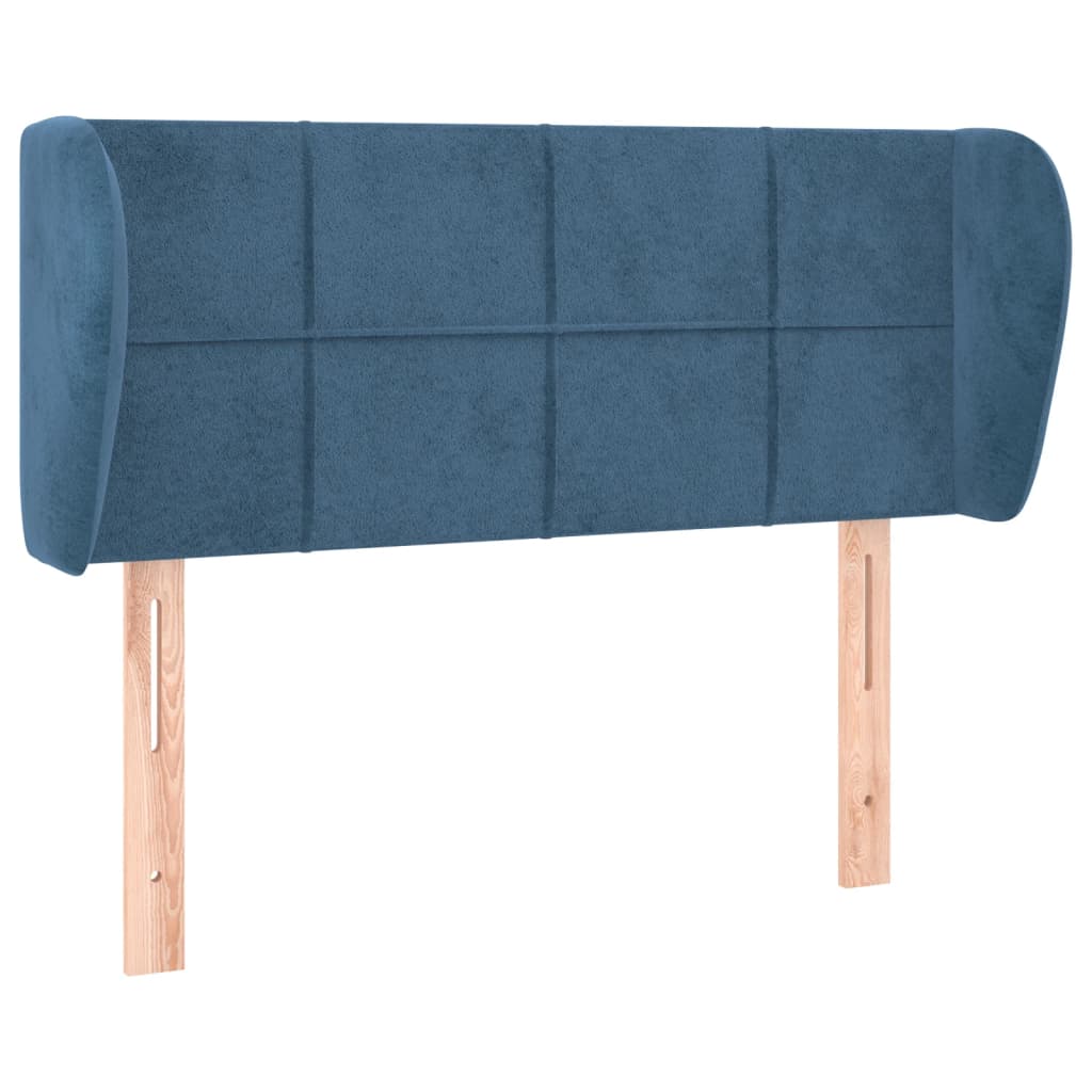 vidaXL Čelo postele typu ušák tmavě modré 83x23x78/88 cm samet