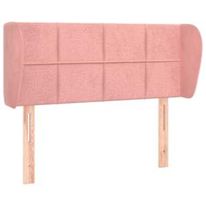 Čelo postele typu ušák růžová 83x23x78/88 cm samet - obrázek 2