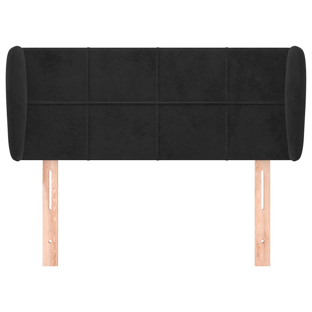 vidaXL Hoofdbord met randen 93x23x78/88 cm fluweel zwart, foto 2