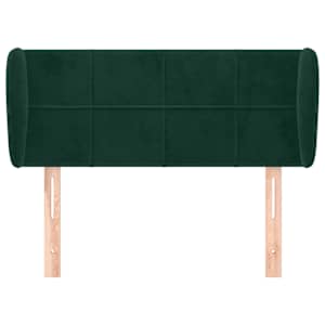 Čelo postele typu ušák tmavě zelené 93x23x78/88 cm samet - obrázek 3