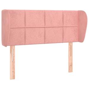 Čelo postele typu ušák růžová 93x23x78/88 cm samet - obrázek 2