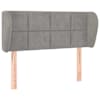 vidaXL voodipeats servadega, helehall, 103x23x78/88 cm, samet