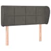 vidaXL voodipeats servadega, tumehall, 103x23x78/88 cm, samet