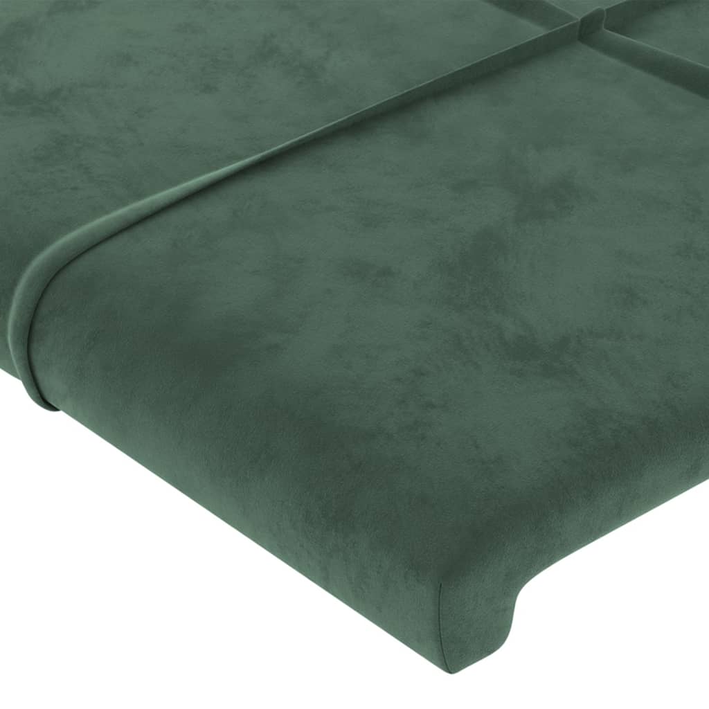 Tăblie de pat cu aripioare verde închis 103x23x78/88 cm catifea