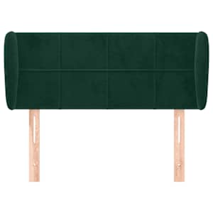 Čelo postele typu ušák tmavě zelené 103x23x78/88 cm samet - obrázek 3