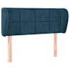 vidaXL voodipeats servadega, tumesinine, 103x23x78/88 cm, samet