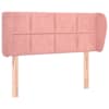 vidaXL voodipeats servadega, roosa, 103x23x78/88 cm, samet
