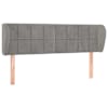 vidaXL voodipeats servadega, helehall, 147x23x78/88 cm, samet