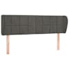 vidaXL voodipeats servadega, tumehall, 147x23x78/88 cm, samet
