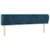 vidaXL voodipeats servadega, tumesinine, 163x23x78/88 cm, samet