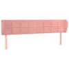 vidaXL voodipeats servadega, roosa, 163x23x78/88 cm, samet