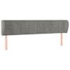 vidaXL voodipeats servadega, helehall, 183x23x78/88 cm, samet