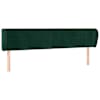 vidaXL voodipeats servadega, tumeroheline, 183x23x78/88 cm, samet
