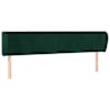 vidaXL voodipeats servadega, tumeroheline, 203x23x78/88 cm, samet