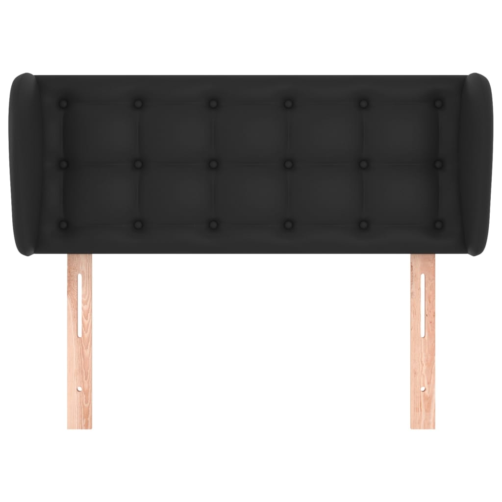 vidaXL Hoofdbord met randen 83x23x78/88 cm kunstleer zwart afbeelding