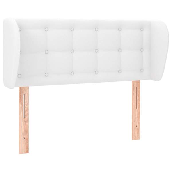 vidaXL voodipeats servadega, valge, 83x23x78/88 cm, kunstnahk