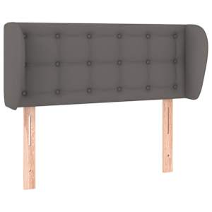 Čelo postele typu ušák šedá 83x23x78/88 cm umělá kůže - obrázek 2