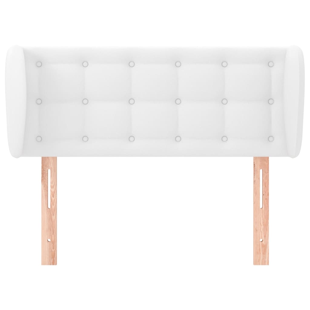 vidaXL Hoofdbord met randen 93x23x78/88 cm kunstleer wit afbeelding