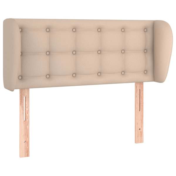 vidaXL voodipeats servadega, cappuccino, 93x23x78/88 cm, kunstnahk