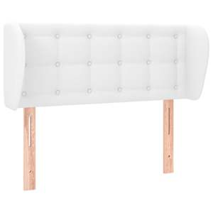 Čelo postele typu ušák bílá 103x23x78/88 cm umělá kůže - obrázek 2