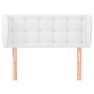 Čelo postele typu ušák bílá 103x23x78/88 cm umělá kůže - obrázek 3