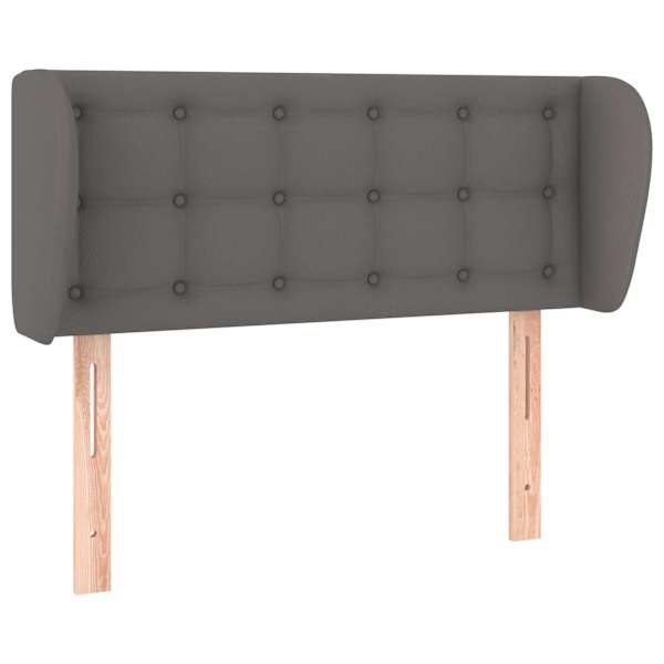 vidaXL voodipeats servadega, hall, 103x23x78/88 cm, kunstnahk