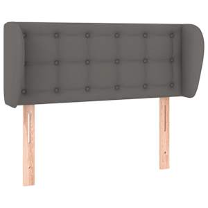 Čelo postele typu ušák šedá 103x23x78/88 cm umělá kůže - obrázek 2