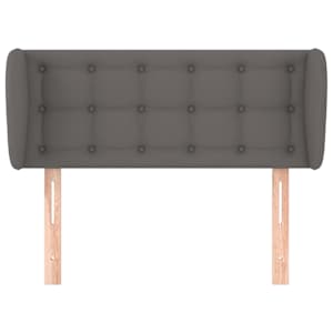 Čelo postele typu ušák šedá 103x23x78/88 cm umělá kůže - obrázek 3