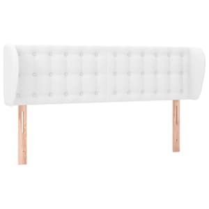 Čelo postele typu ušák bílá 147x23x78/88 cm umělá kůže - obrázek 2
