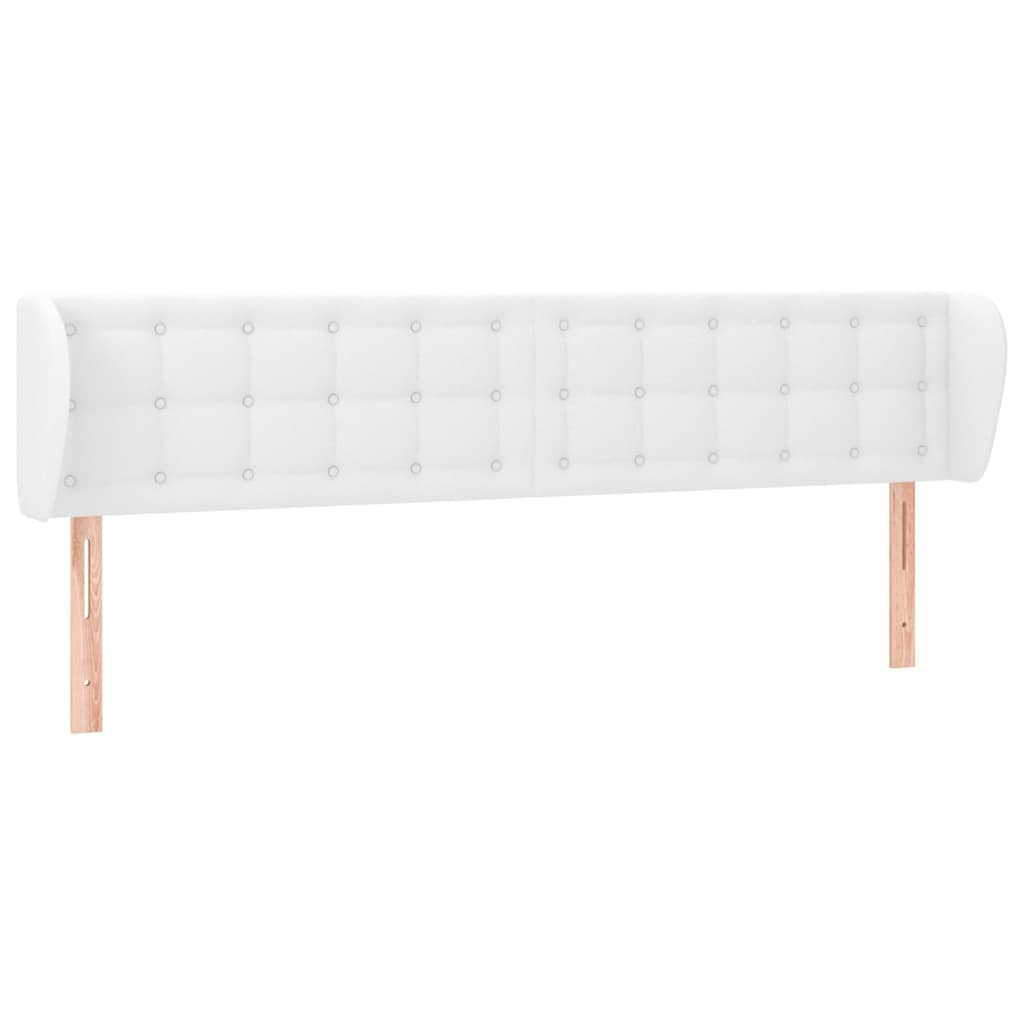 vidaXL Hoofdbord met randen 163x23x78/88 cm kunstleer wit, foto 3