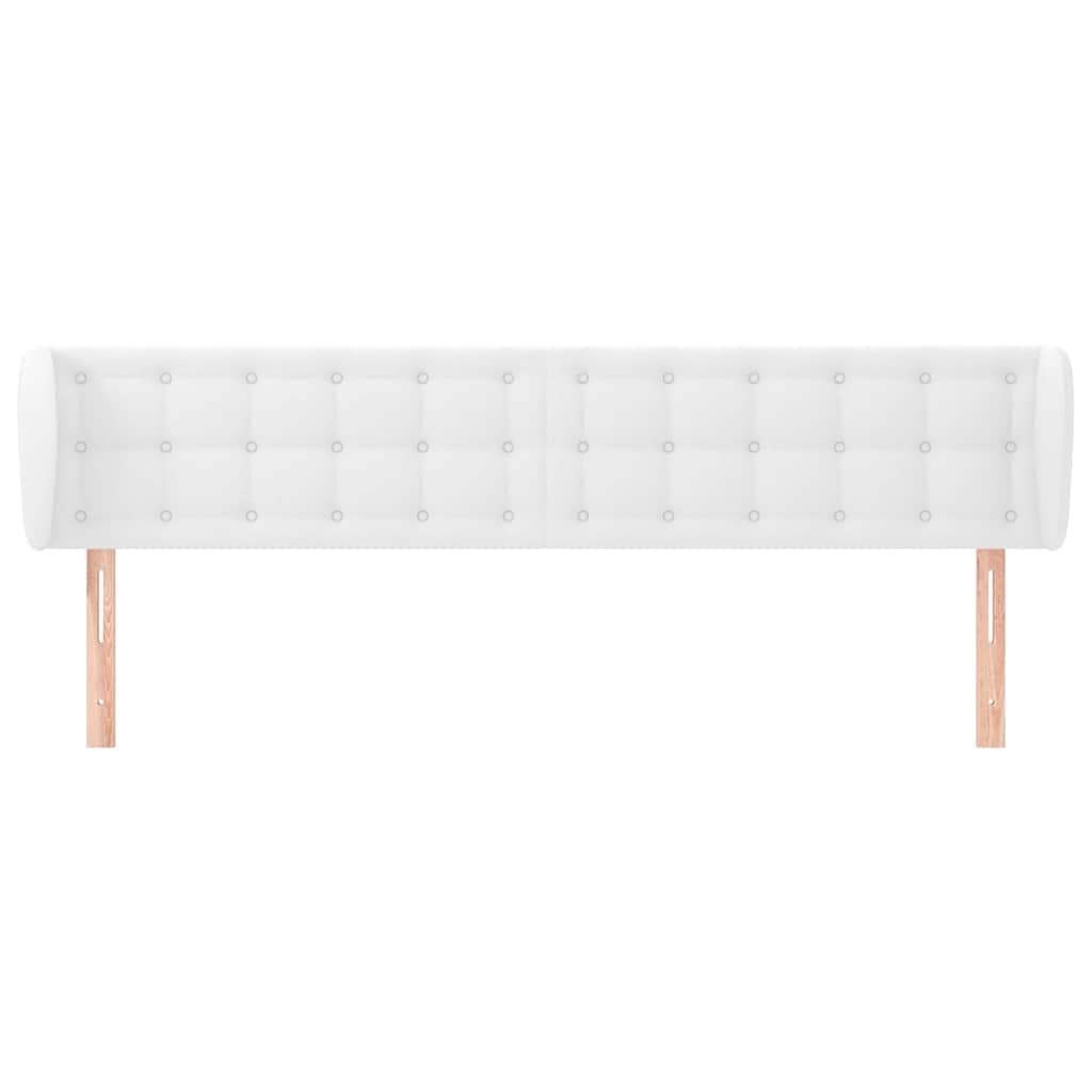 vidaXL Hoofdbord met randen 163x23x78/88 cm kunstleer wit, foto 2