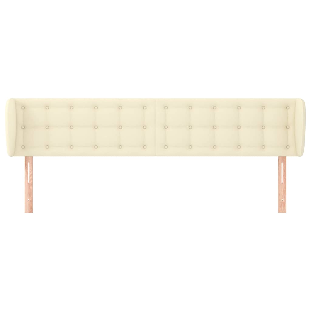 vidaXL Hoofdbord met randen 183x23x78/88 cm kunstleer crèmekleurig, foto 2