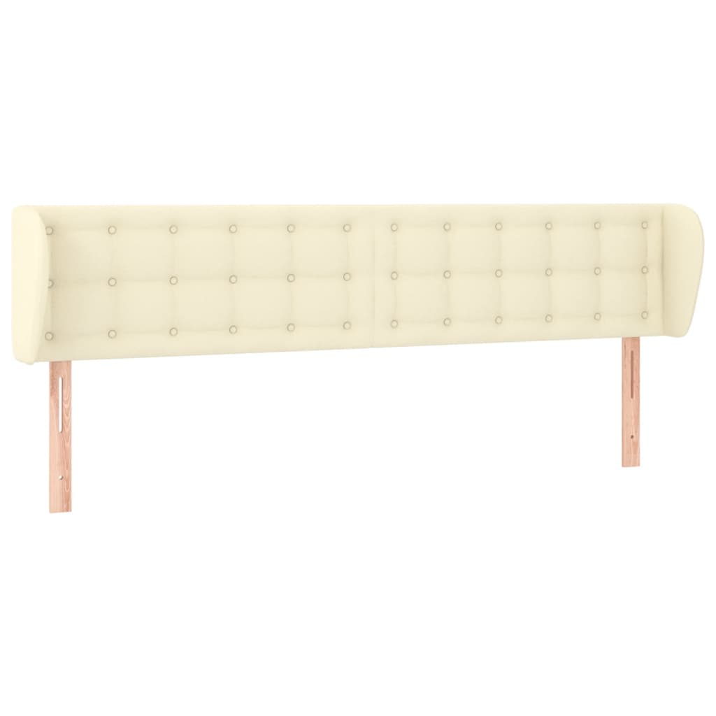 vidaXL Čelo postele typu ušák krémové 203x23x78/88 cm umělá kůže