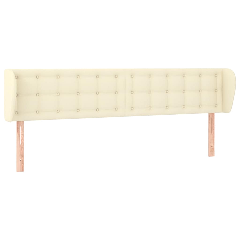 vidaXL Čelo postele typu ušák krémové 203x23x78/88 cm umělá kůže