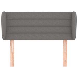 Čelo postele typu ušák tmavě šedé 83x23x78/88 cm textil - obrázek 3