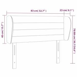 Čelo postele typu ušák černé 83x23x78/88 cm textil - obrázek 9