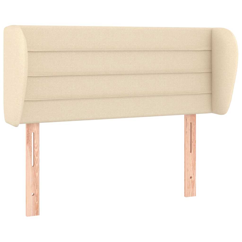 vidaXL Čelo postele typu ušák krémové 83x23x78/88 cm textil