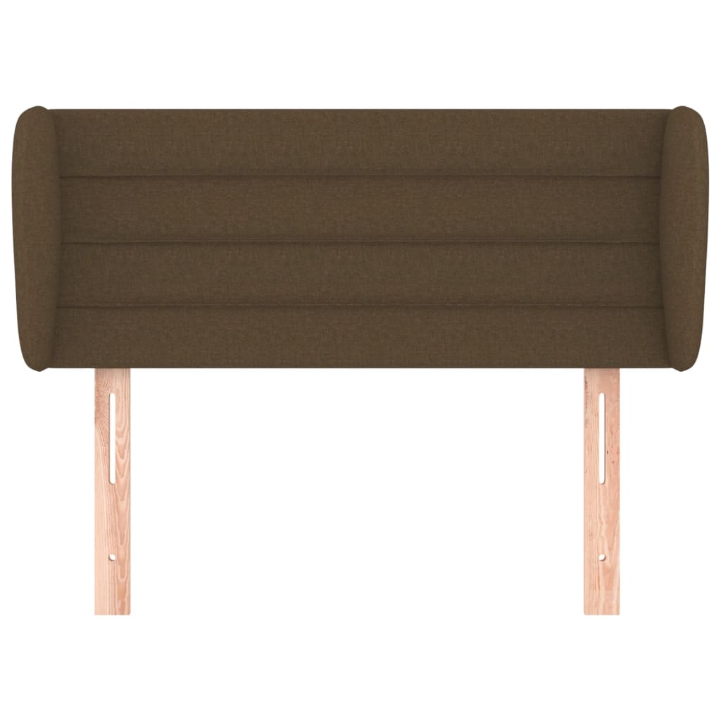 vidaXL Hoofdbord met randen 103x23x78/88 cm stof donkerbruin afbeelding