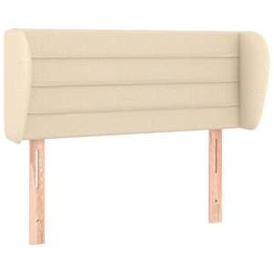 Čelo postele typu ušák krémové 103x23x78/88 cm textil - obrázek 2