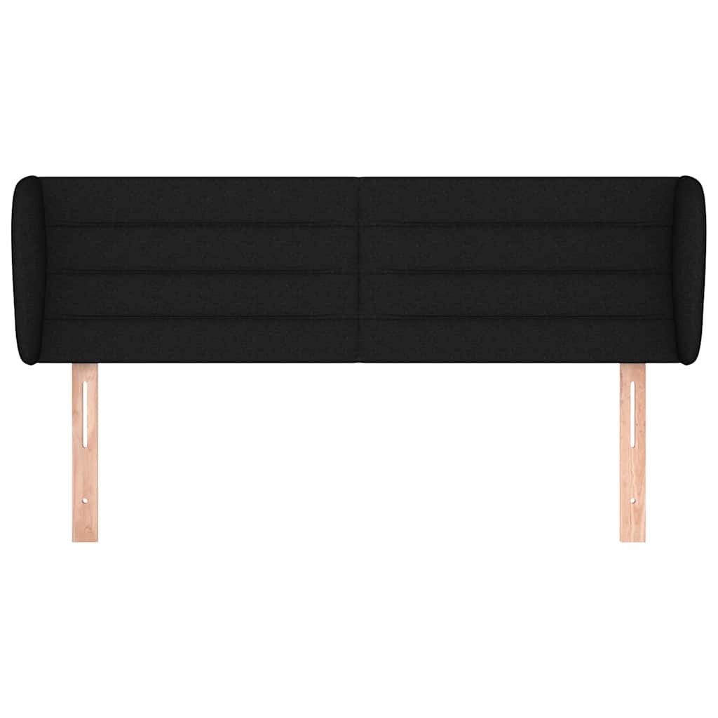 vidaXL Hoofdbord met randen 147x23x78/88 cm stof zwart, foto 2