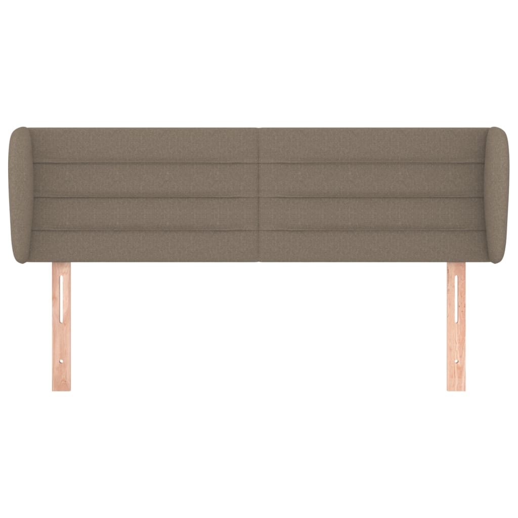 vidaXL Tête de lit avec oreilles Taupe 147x23x78/88 cm Tissu