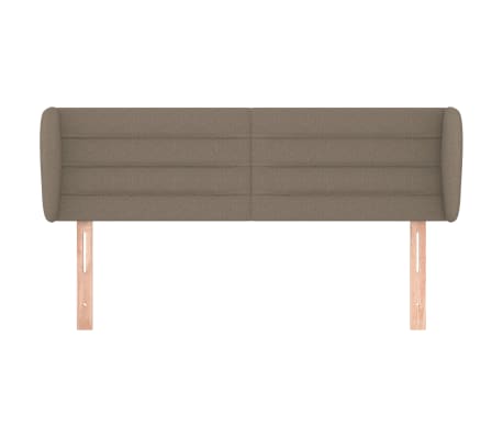 vidaXL Tête de lit avec oreilles Taupe 147x23x78/88 cm Tissu