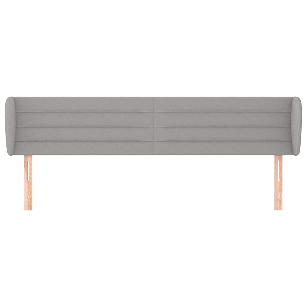 vidaXL Hoofdbord met randen 163x23x78/88 cm stof lichtgrijs grijs, foto 2