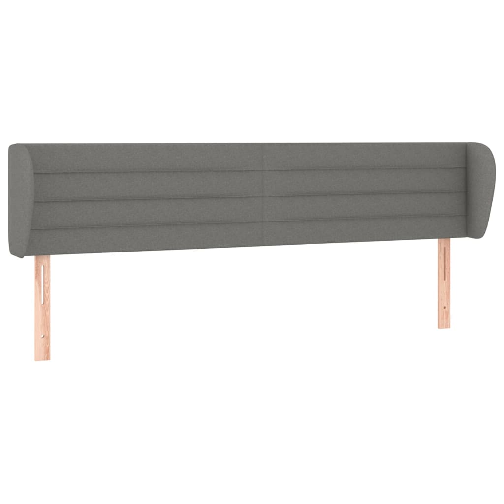 vidaXL Čelo postele typu ušák tmavě šedé 183x23x78/88 cm textil