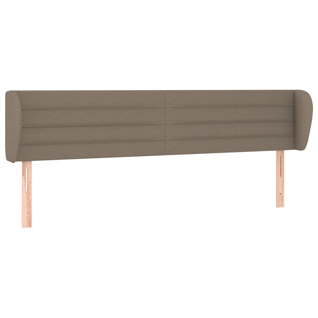 vidaXL Vzglavje z ušesi taupe 203x23x78/88 cm blago