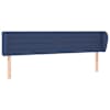 vidaXL voodipeats servadega, sinine, 203x23x78/88 cm, kangas
