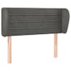 vidaXL voodipeats servadega, tumehall, 83x23x78/88 cm, samet