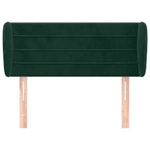 Čelo postele typu ušák tmavě zelené 83x23x78/88 cm samet - obrázek 3