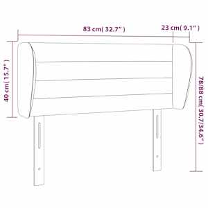Čelo postele typu ušák tmavě zelené 83x23x78/88 cm samet - obrázek 9