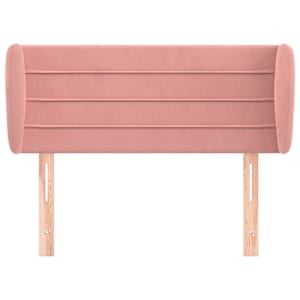Čelo postele typu ušák růžová 83x23x78/88 cm samet - obrázek 3